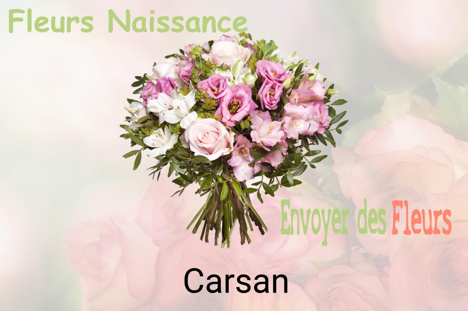 Bouquet de fleurs de naissance livré à Carsan